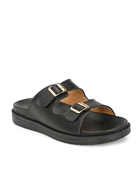 eego italy men's black casual sandals