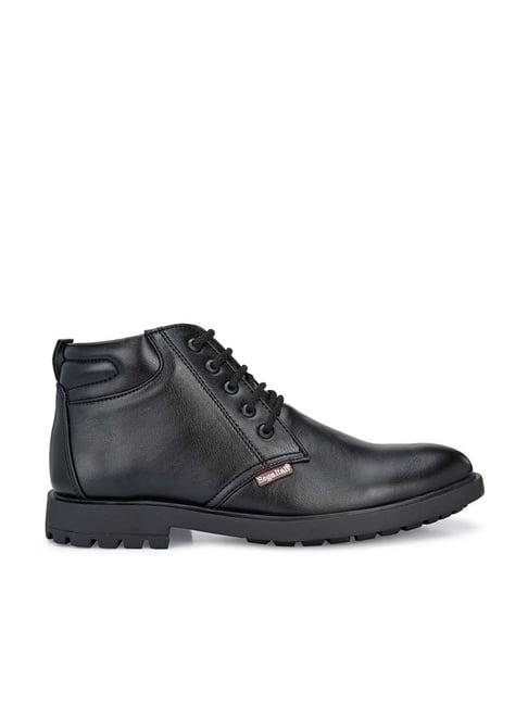 eego italy men's black derby boots