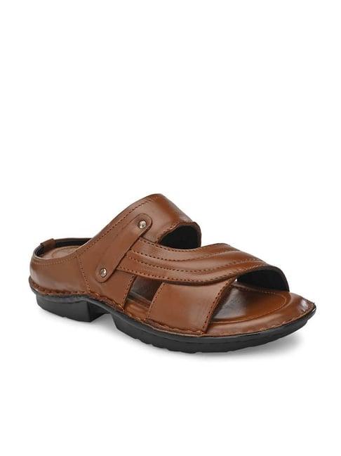 eego italy men's brown casual sandals