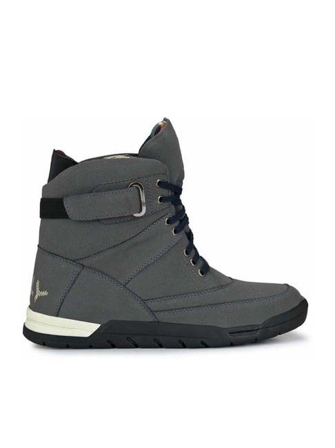 eego italy men's grey casual boots