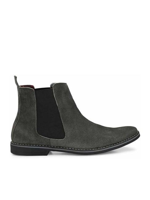 eego italy men's grey chelsea boots