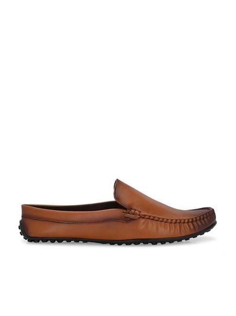 eego italy men's tan casual loafers