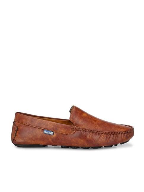 eego italy men's tan casual loafers