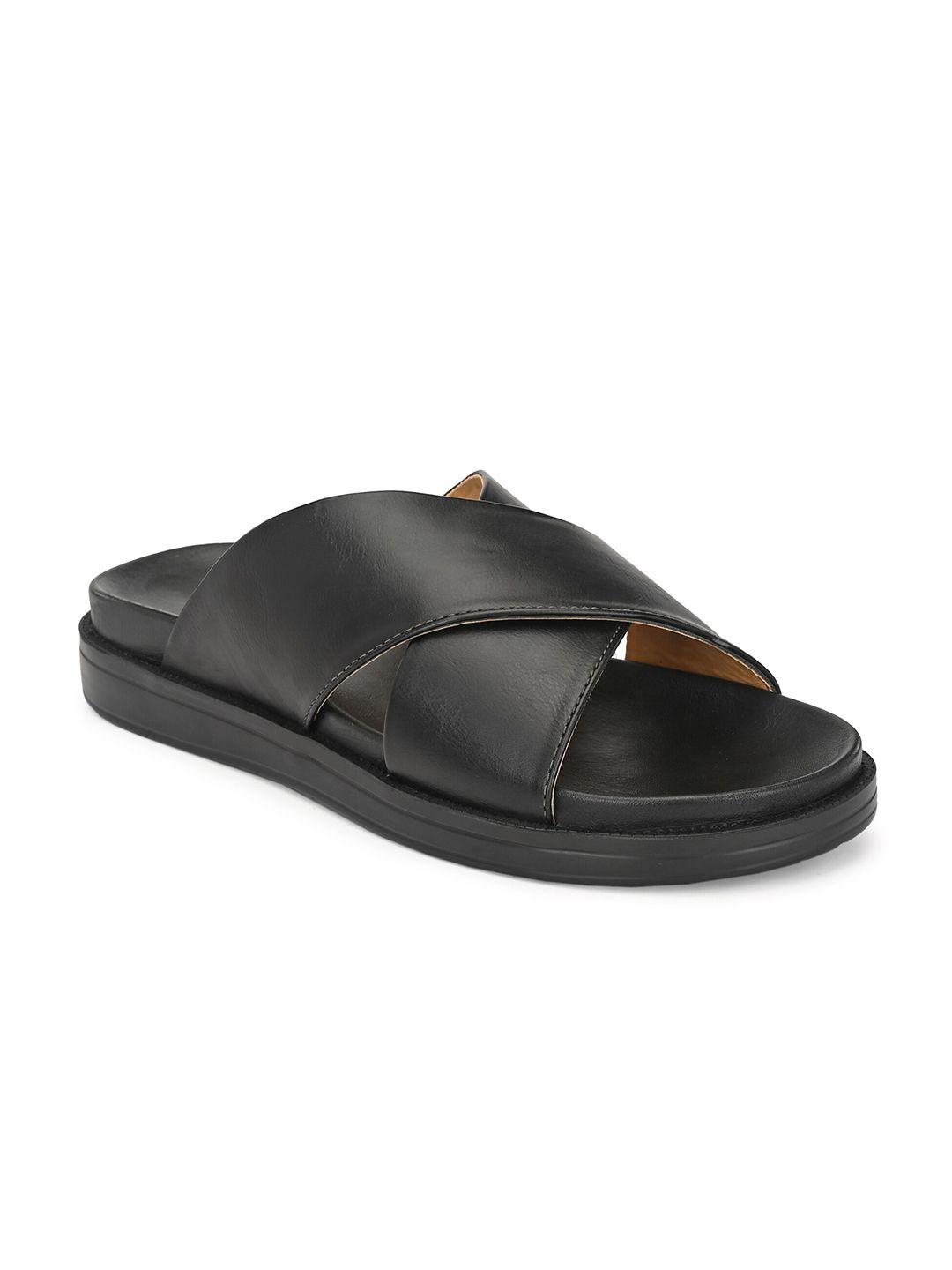 eego italy men black comfort sandals