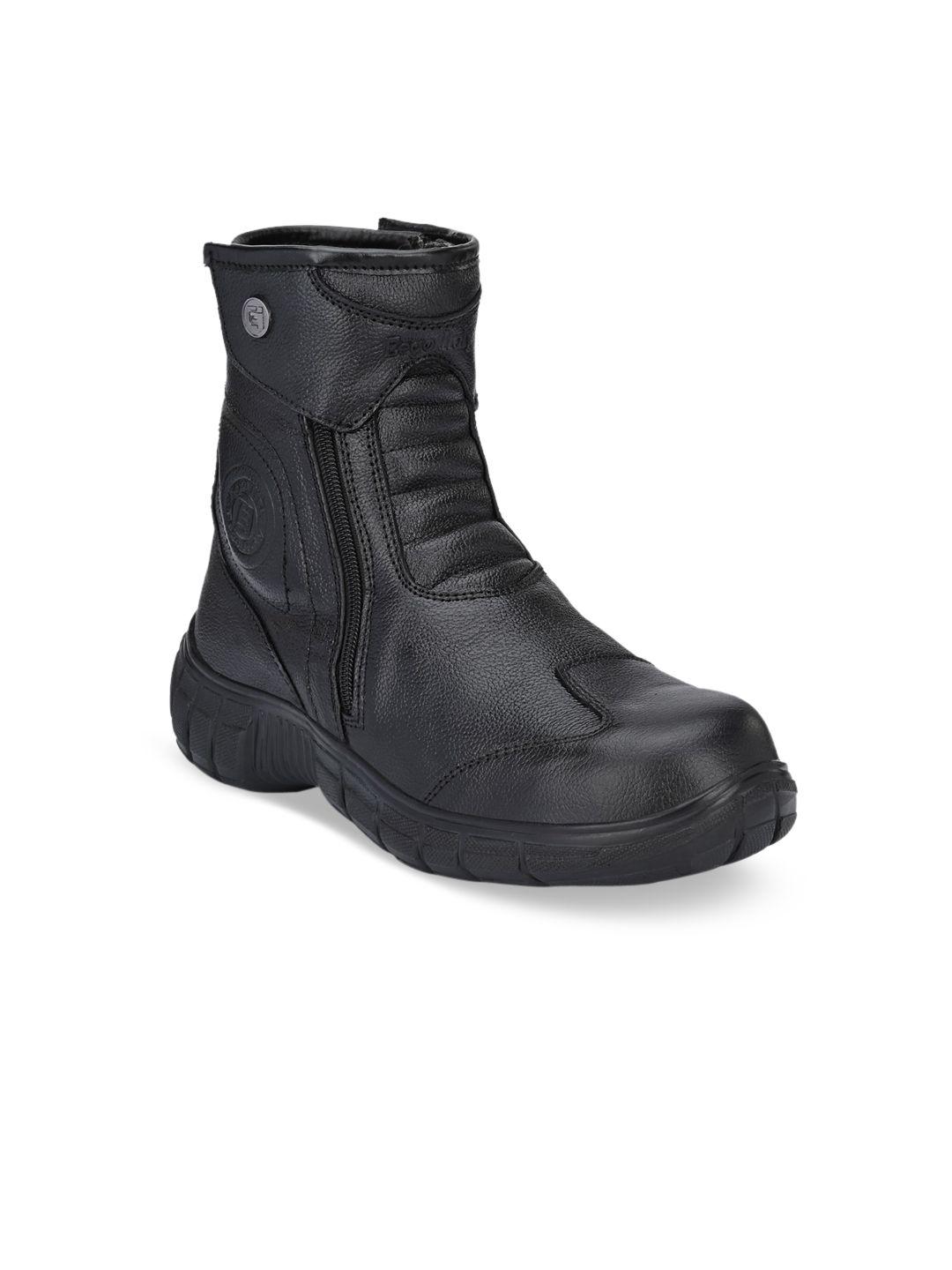 eego italy men black leather rider boots