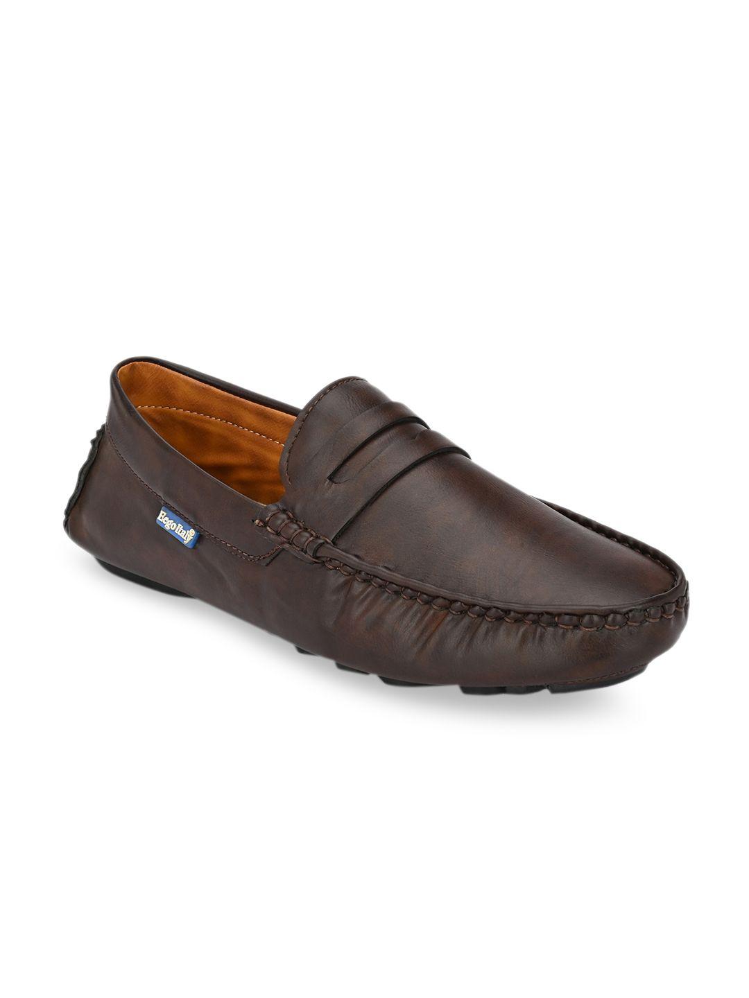 eego italy men brown driving shoes