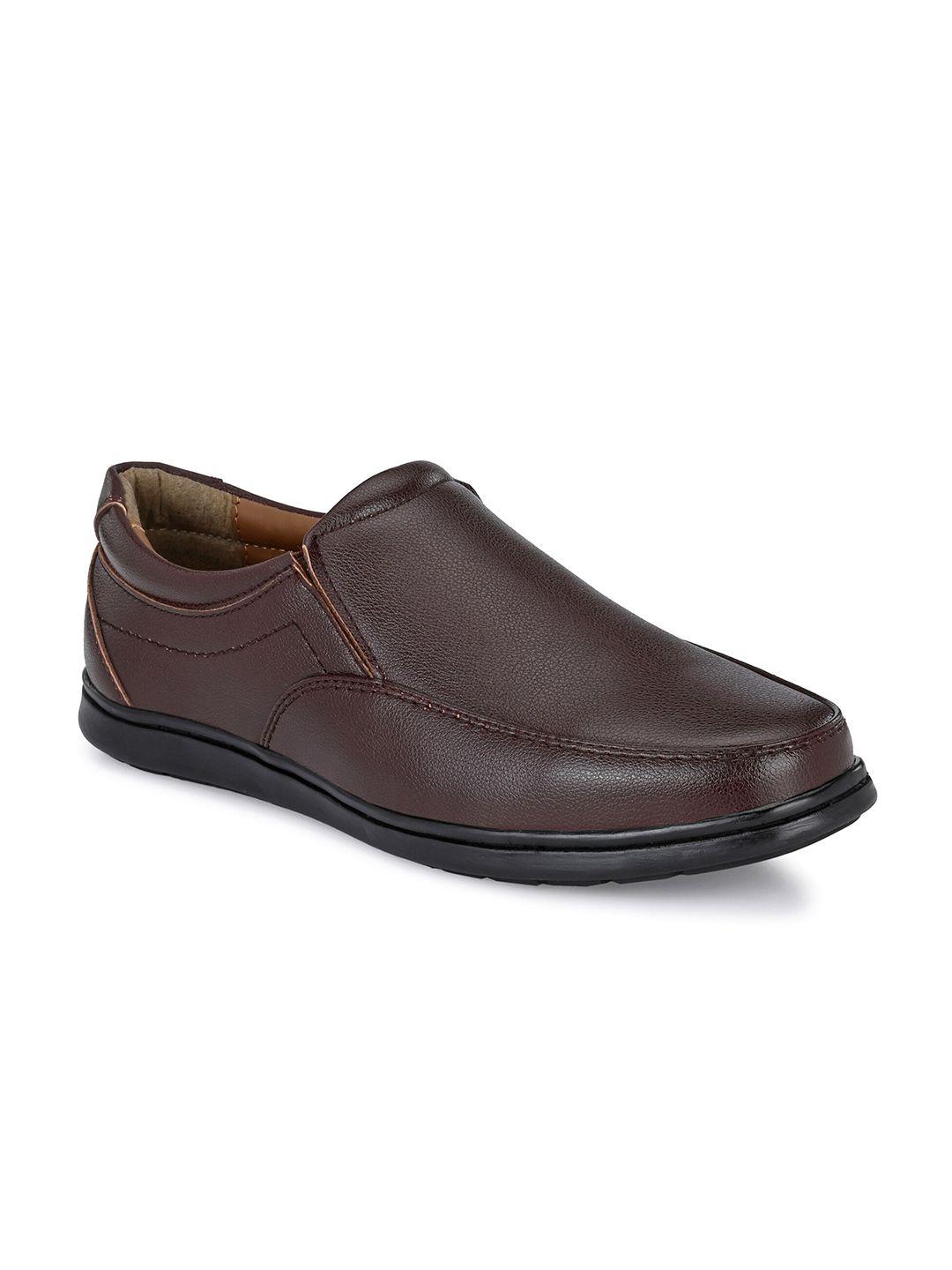 eego italy men brown solid formal shoes