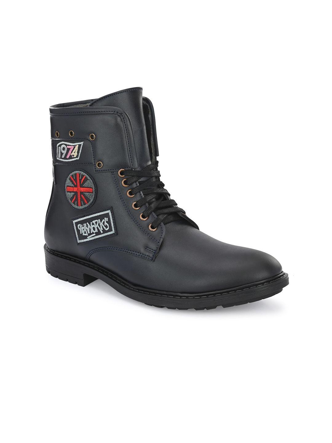 eego italy men embroidered high-top regular boots