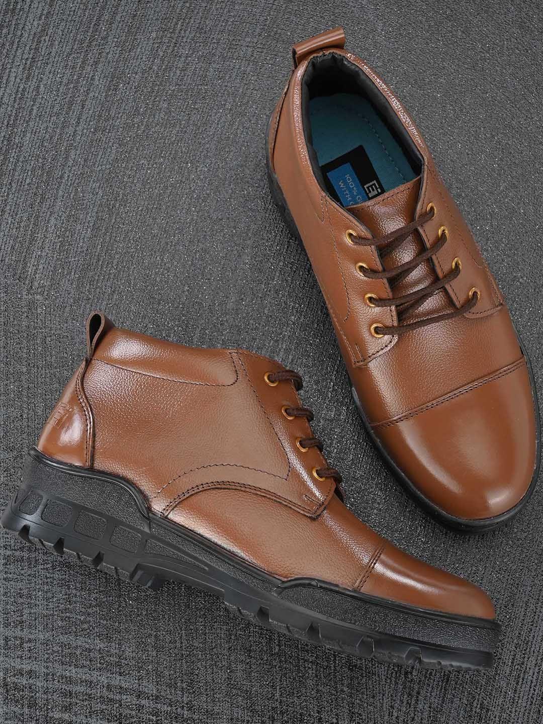 eego italy men genuine leather formal derbys shoes