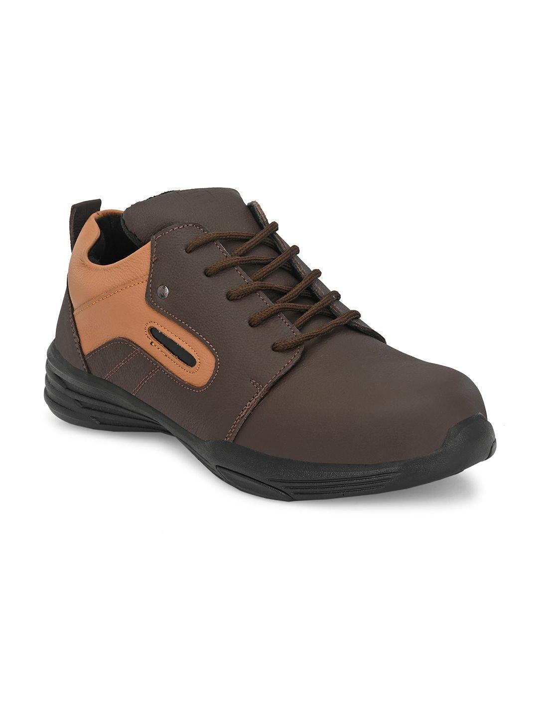 eego italy men leather trekking non-marking shoes