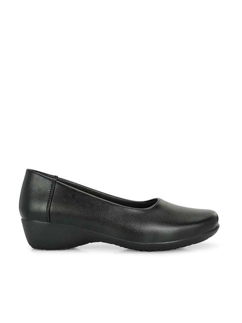 eego italy women's black wedge pumps