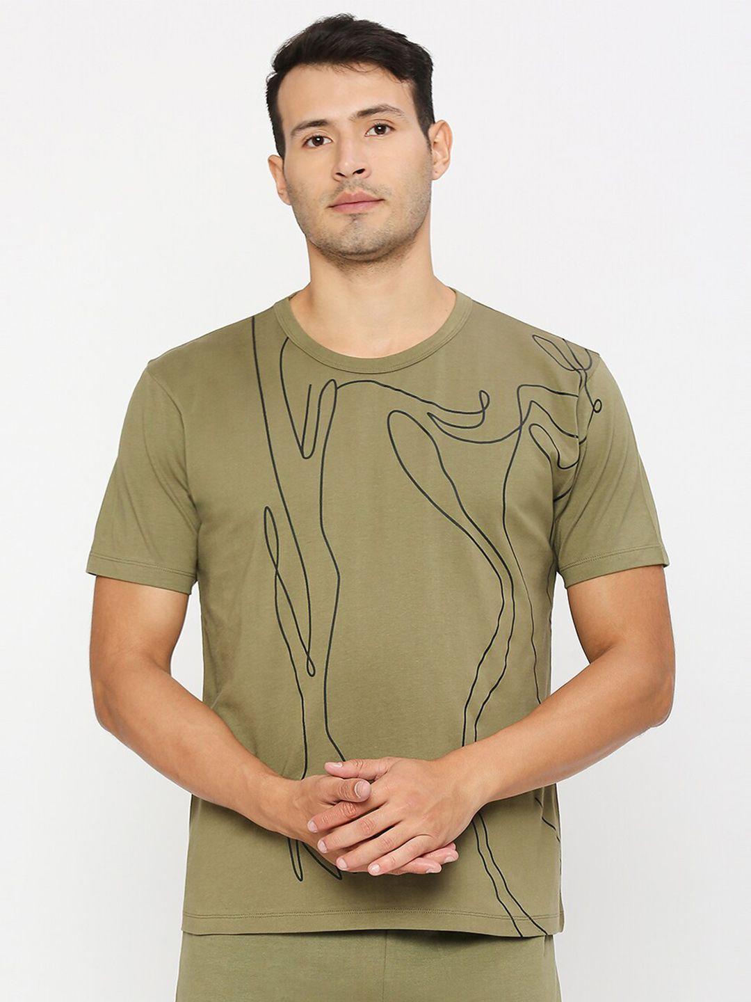 effy abstract printed pure cotton t-shirt