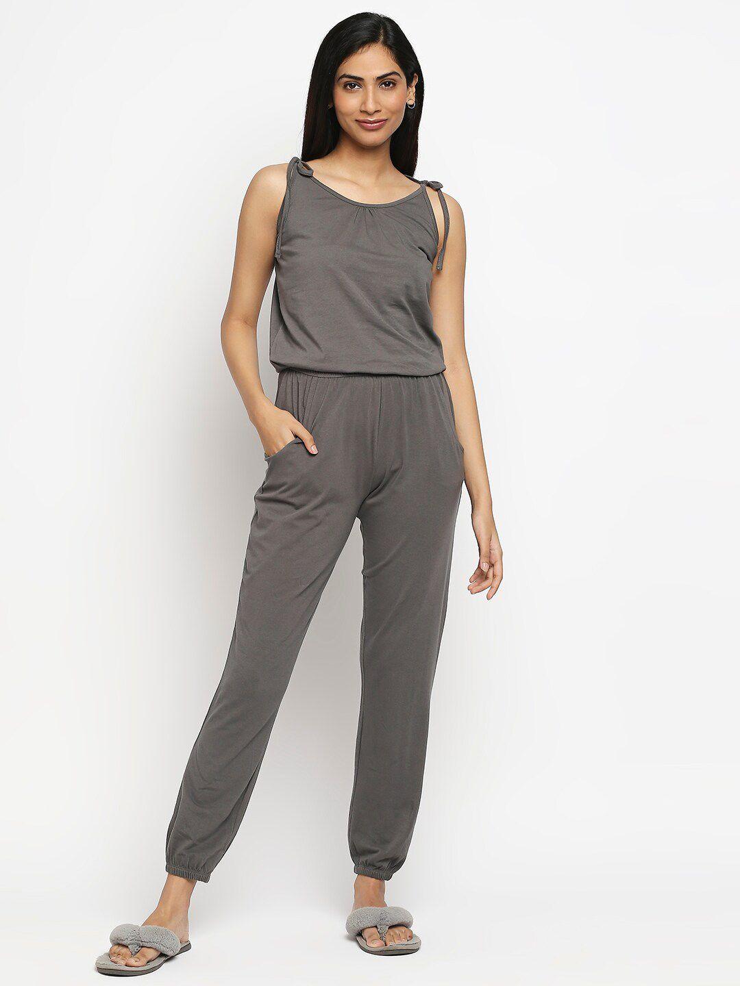 effy grey organic cotton basic jumpsuit