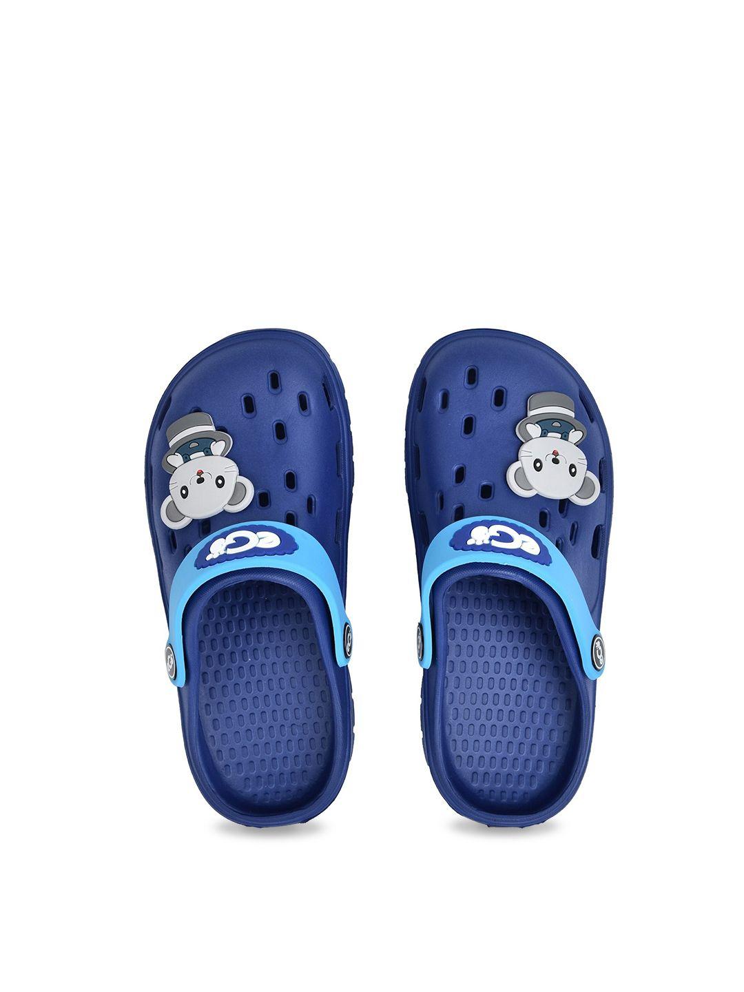 ego unisex kids navy blue & white clogs sandals