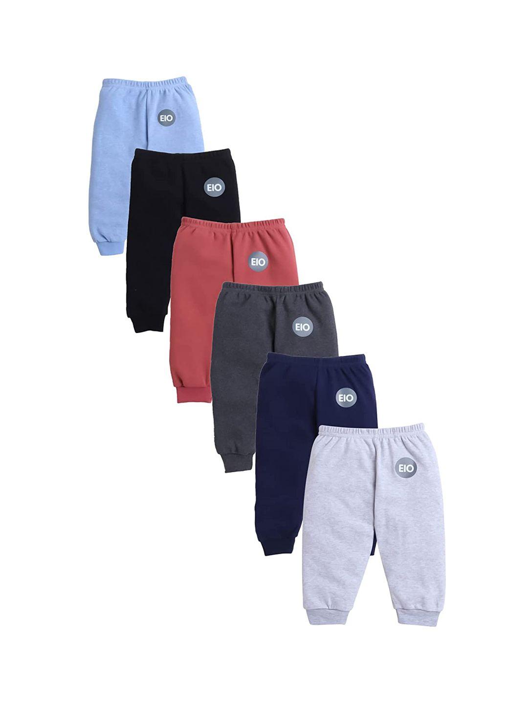 eio kids pack of 6 solid cotton track pants