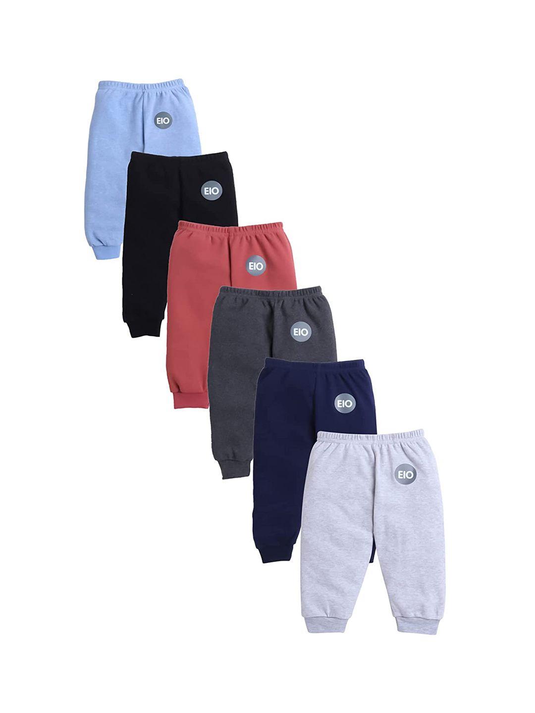 eio kids solid pack of 6 cotton track pants