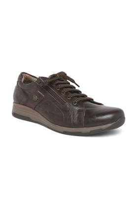 eira leather lace up men's formal shoes - brown