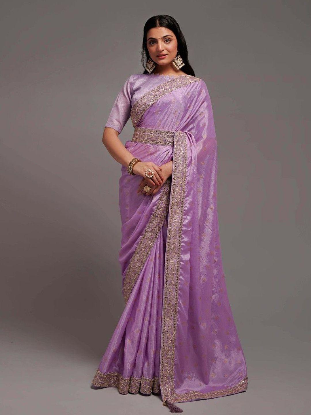 ekasya floral printed embroidered saree