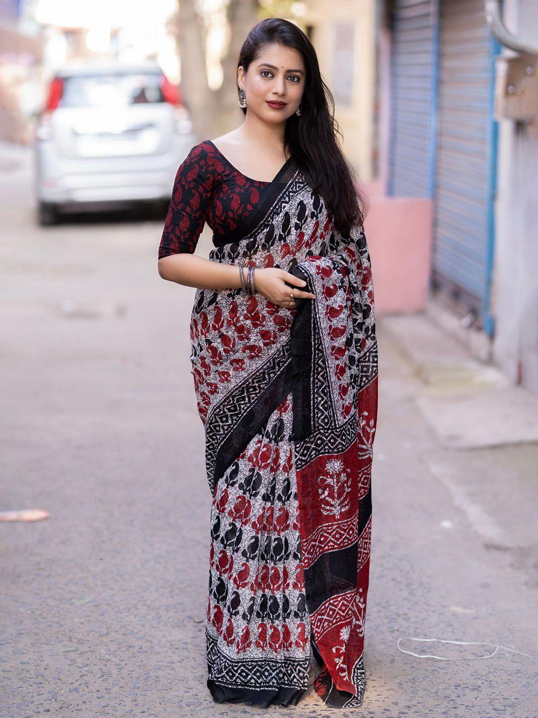 ekasya grey linen blend designer saree