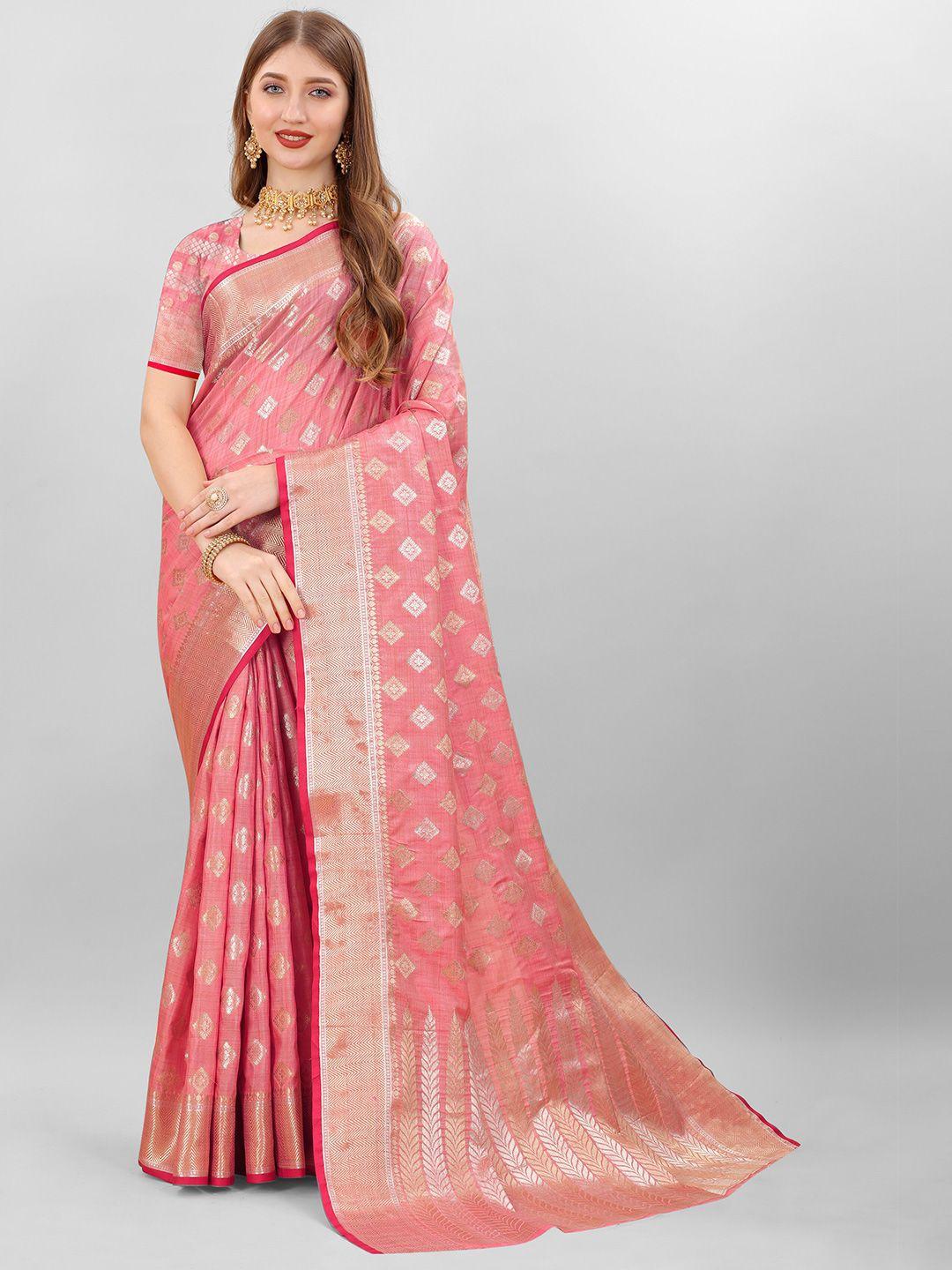 ekta textiles floral woven design zari pure silk banarasi saree