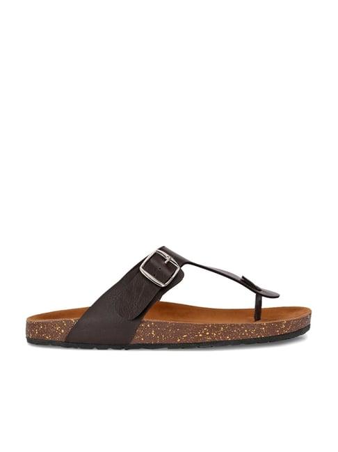 el paso men's brown t-strap sandals