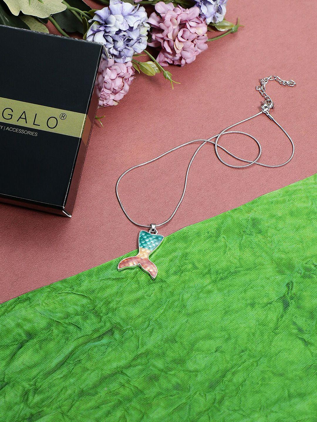 el regalo girls enamelled contemporary pendant with chain