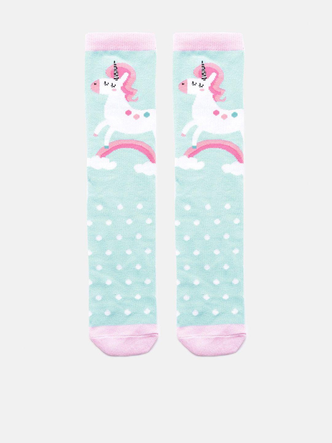 el regalo girls patterned calf-length socks