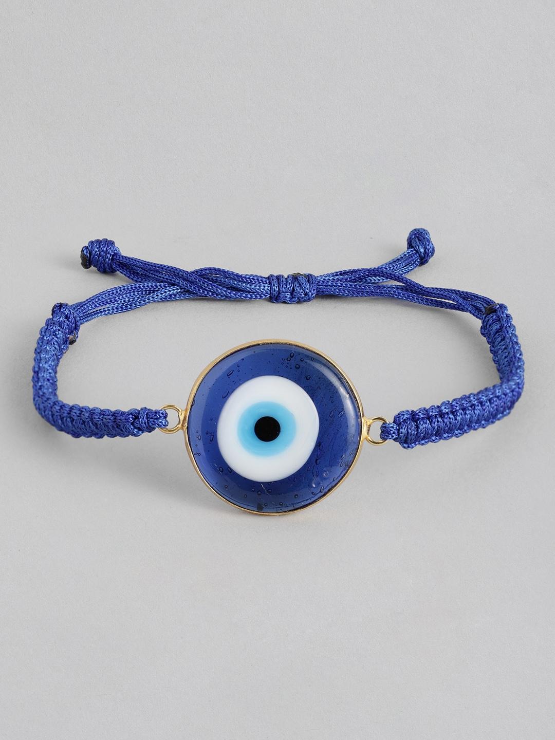 el regalo unisex blue handcrafted evil eye big charm bracelet