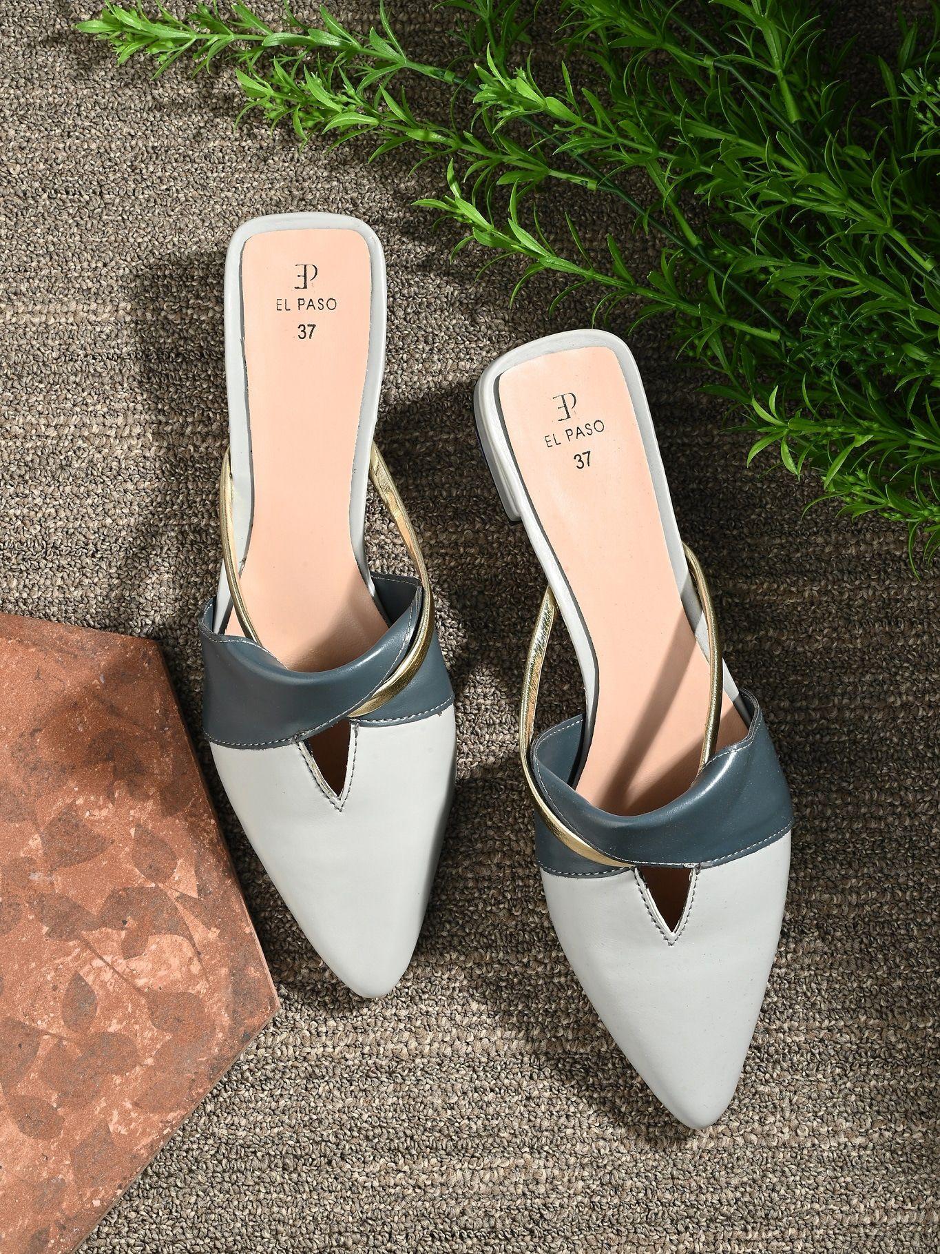 el paso colourblocked embellished mules