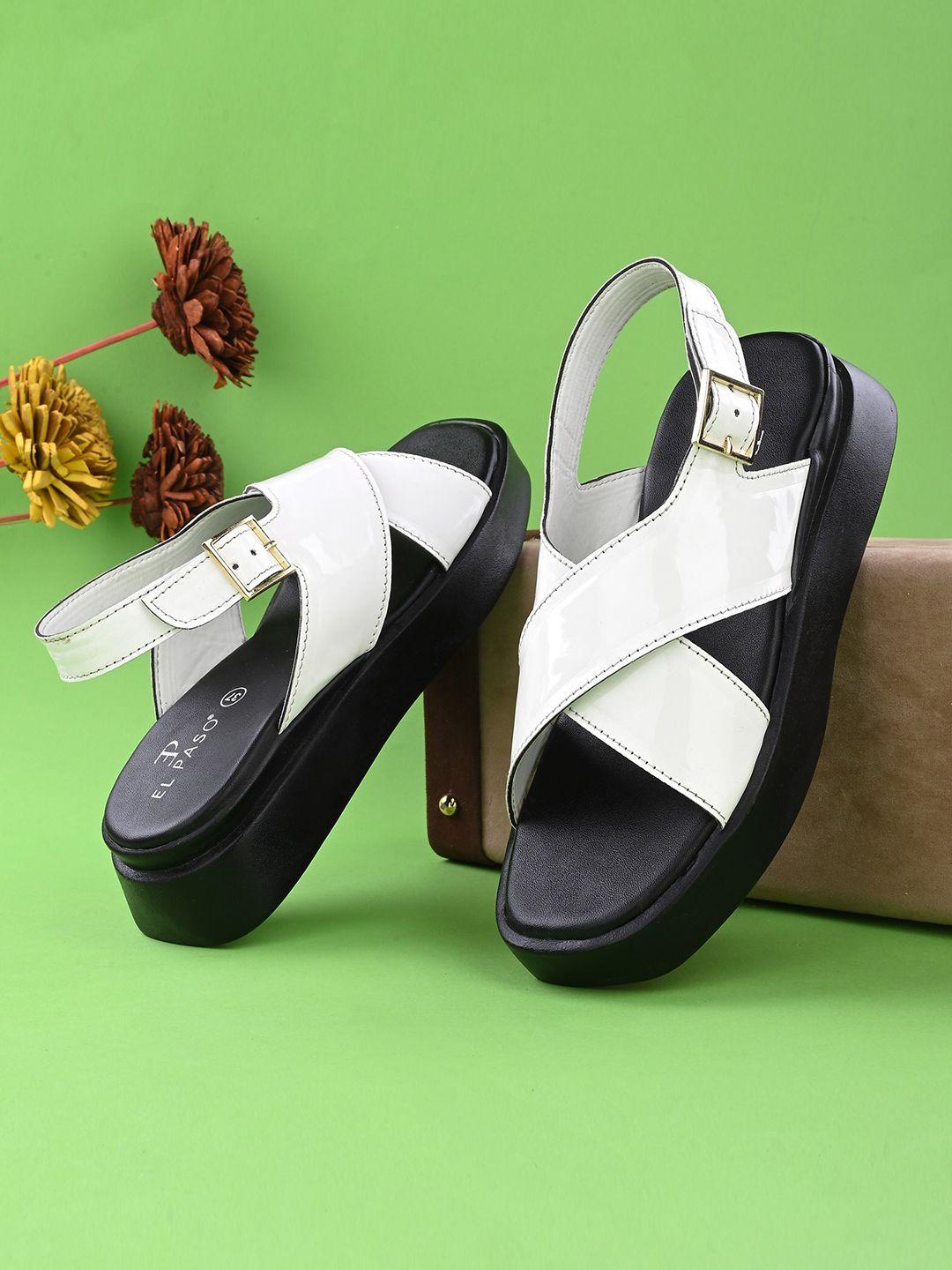 el paso criss-cross strap flatform heels