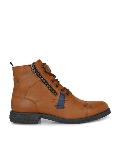 el paso men's tan derby boots