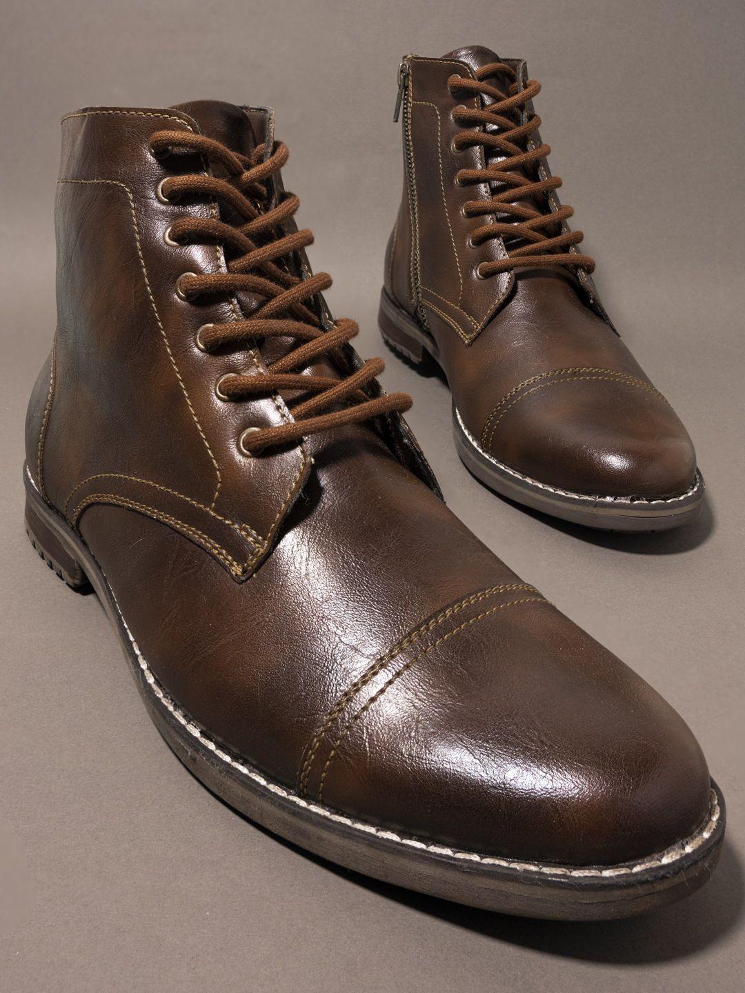 el paso men brown flat boots