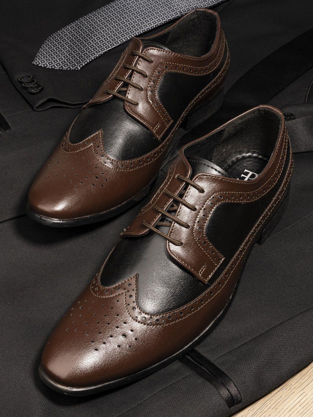 el paso men brown solid formal derbys