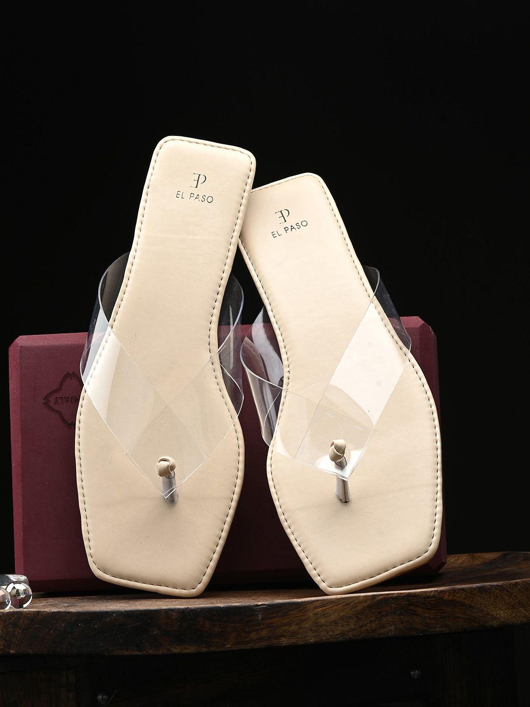 el paso slip on open toe flats