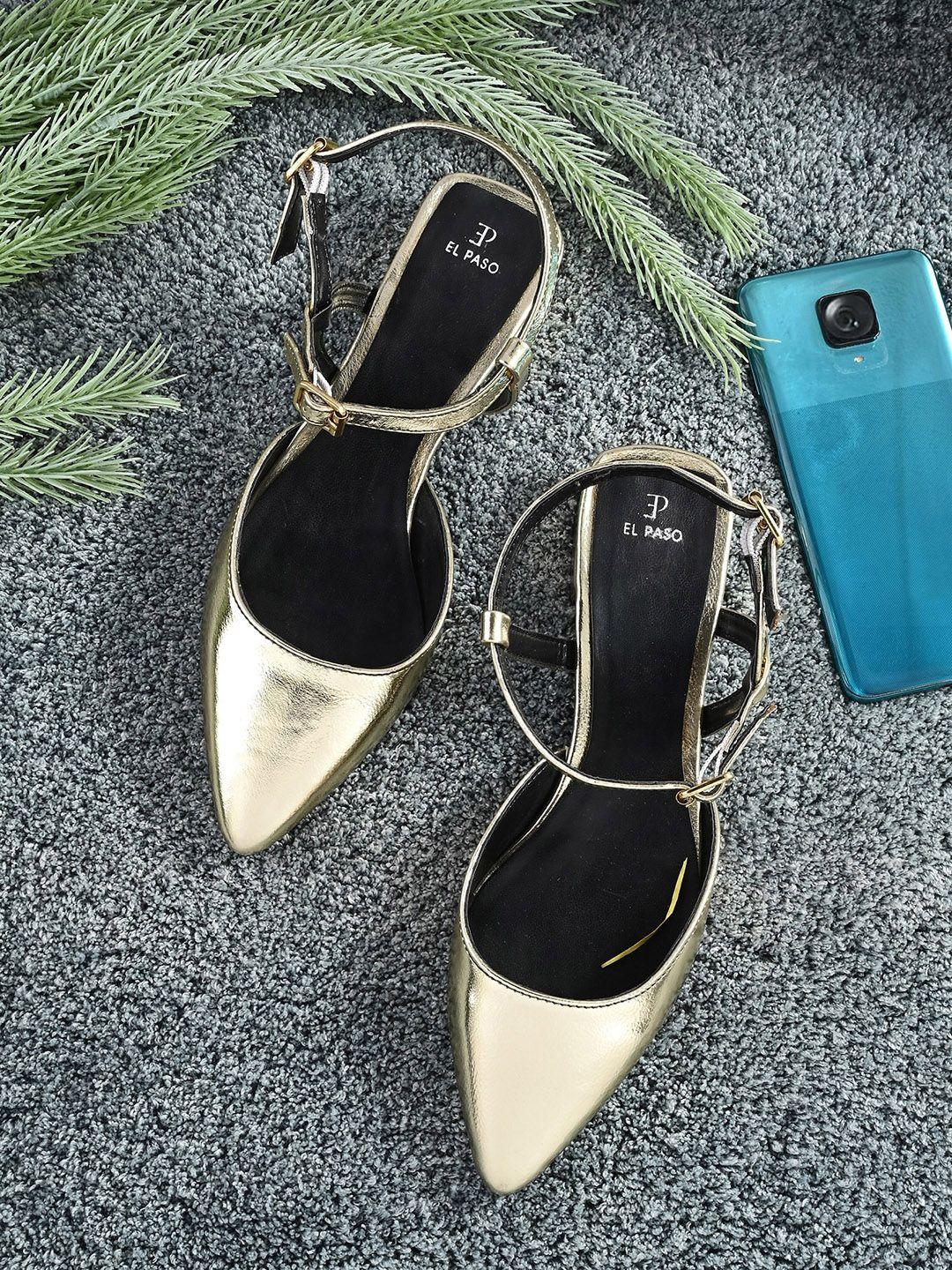 el paso textured pointed toe slip on mules