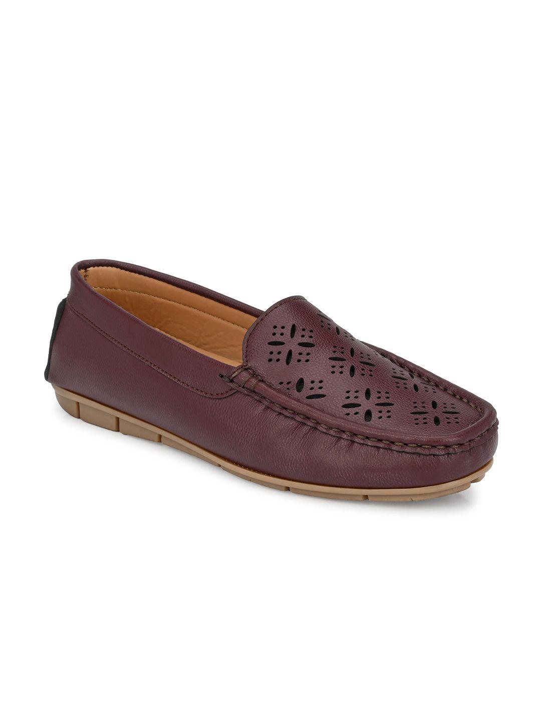 el paso women maroon loafers