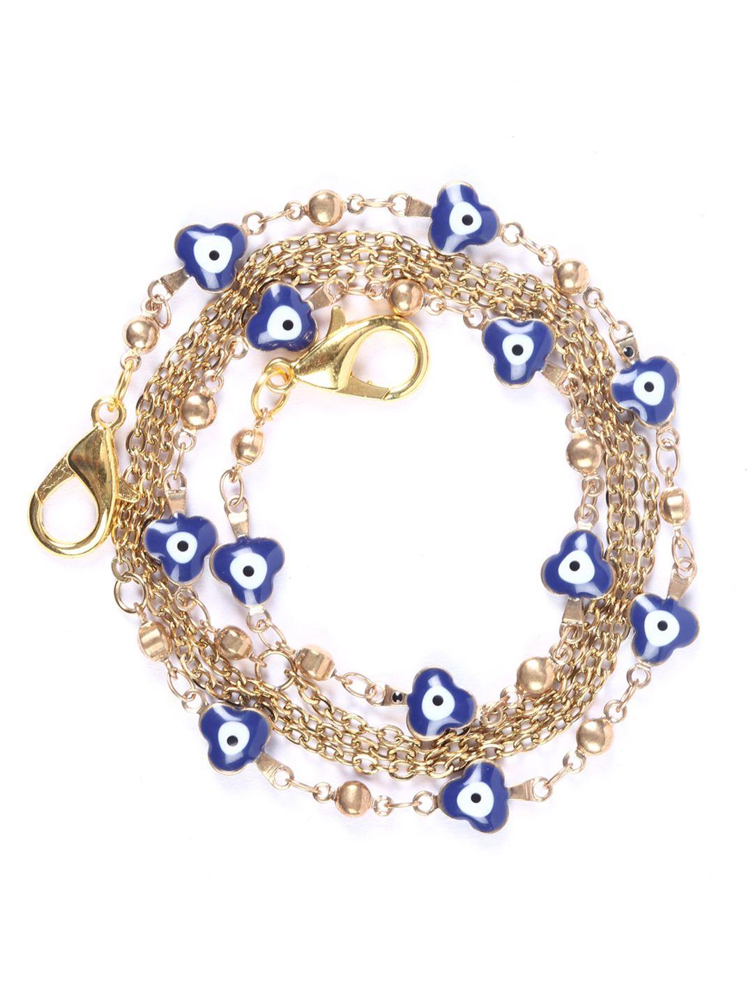 el regalo blue & gold toned mask chain