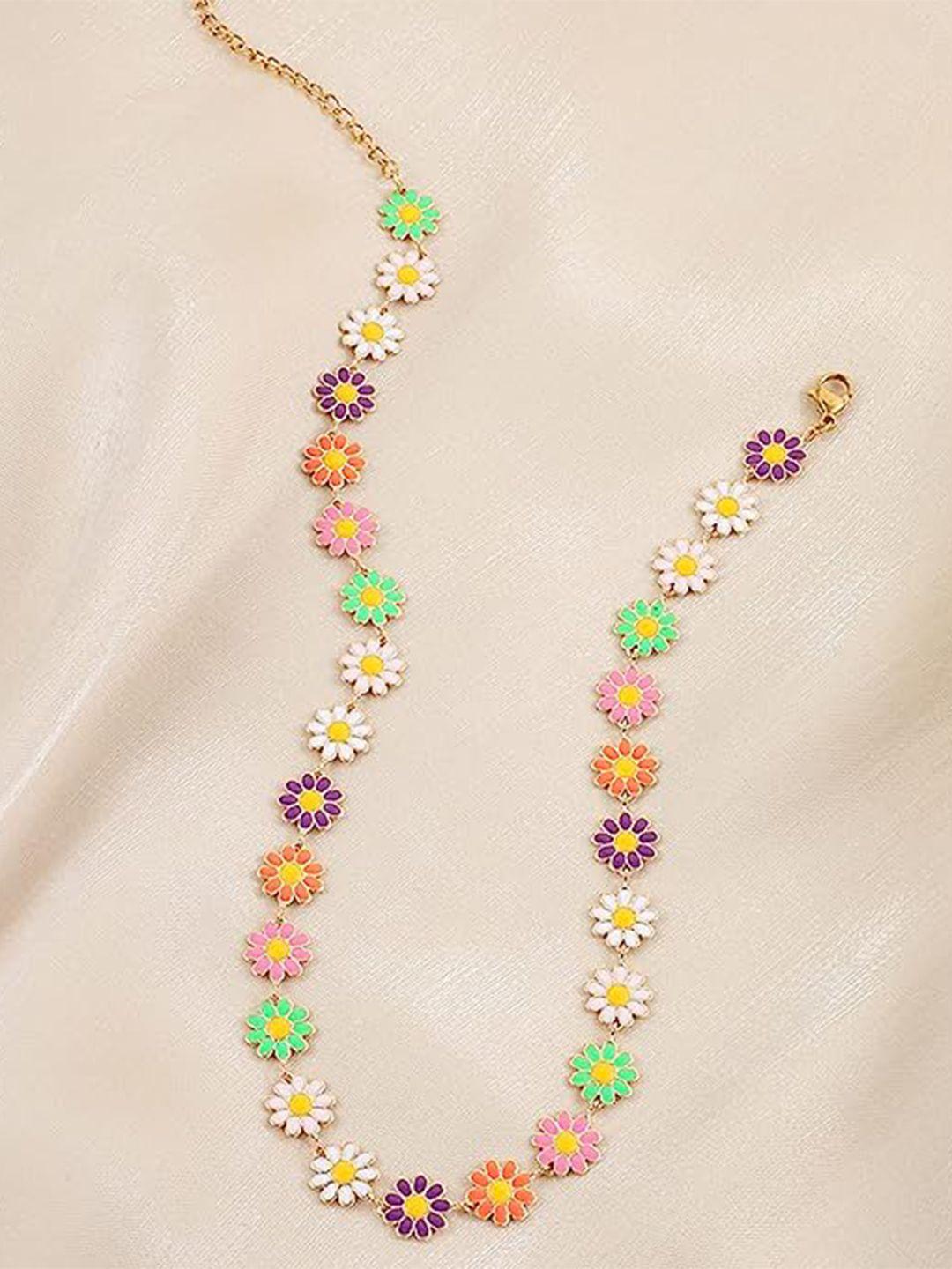el regalo floral minimal necklace with lobster closure