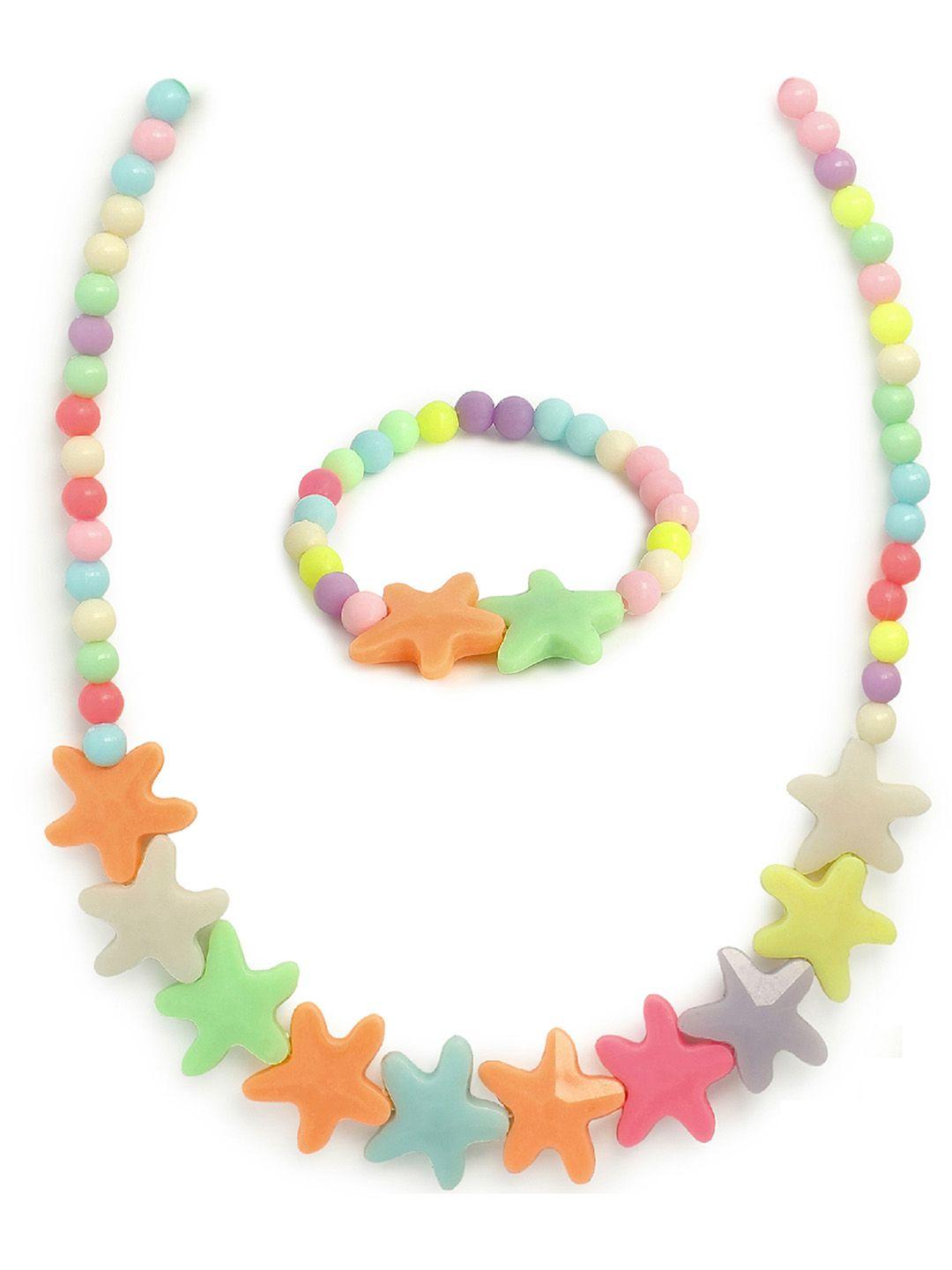 el regalo girls multicolored artificial beads jewellery set