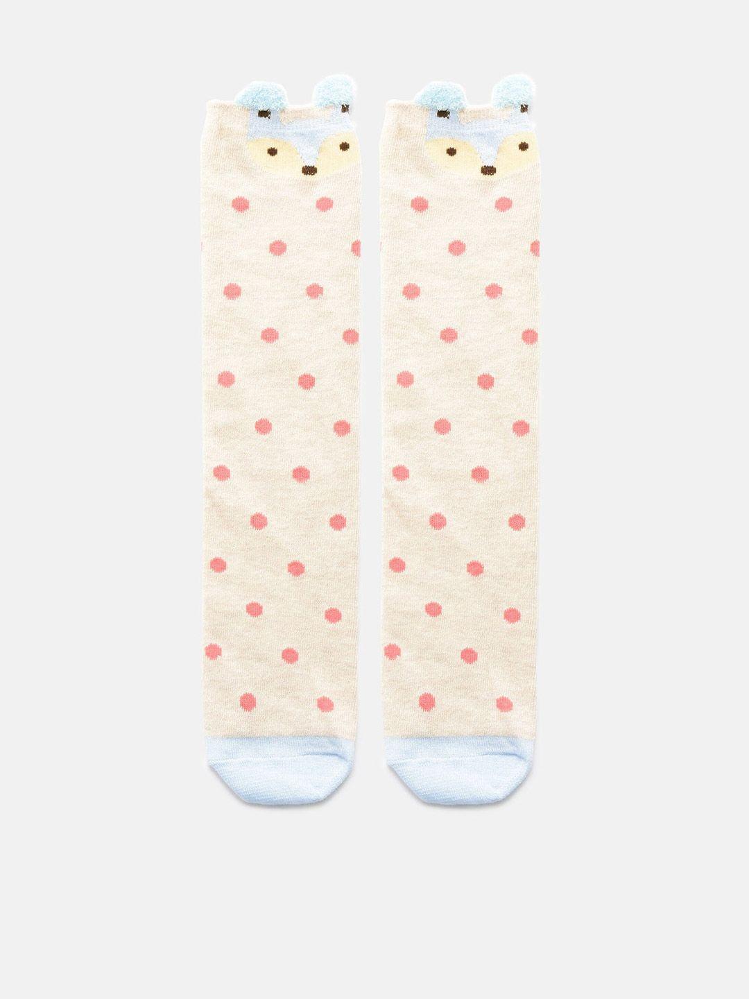 el regalo girls patterned cotton calf-length socks