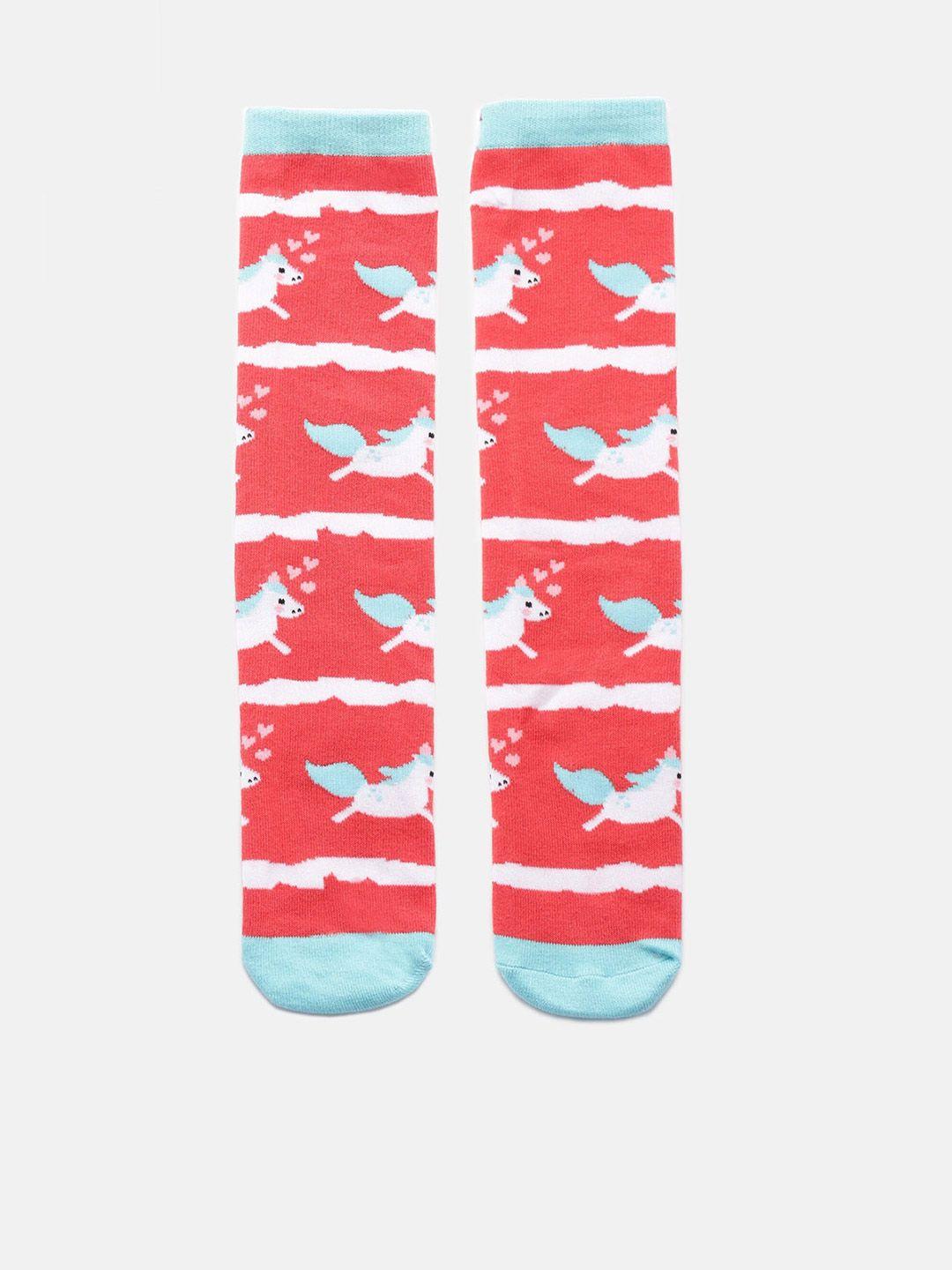 el regalo girls patterned knee-length socks