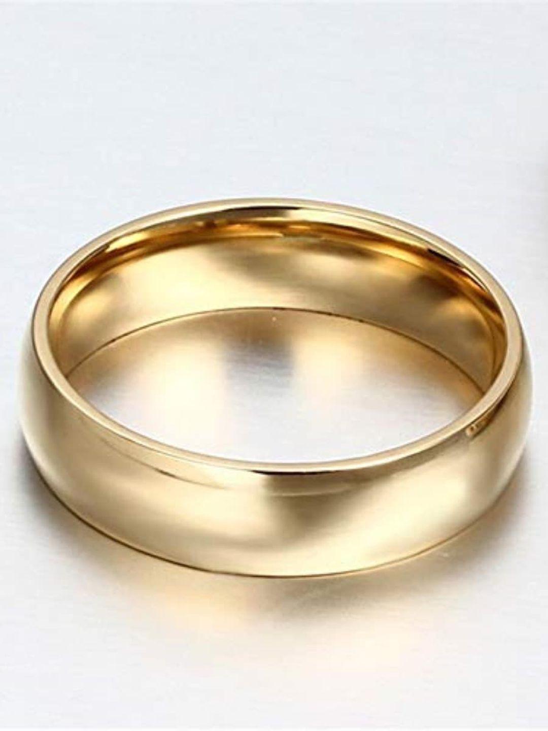 el regalo gold-plated high polished stainless steel finger ring