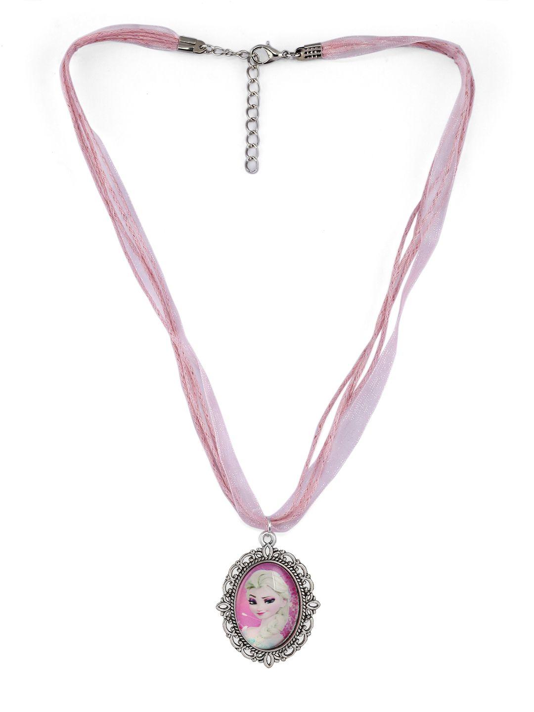 el regalo kids girls pink  white frozen princess necklace