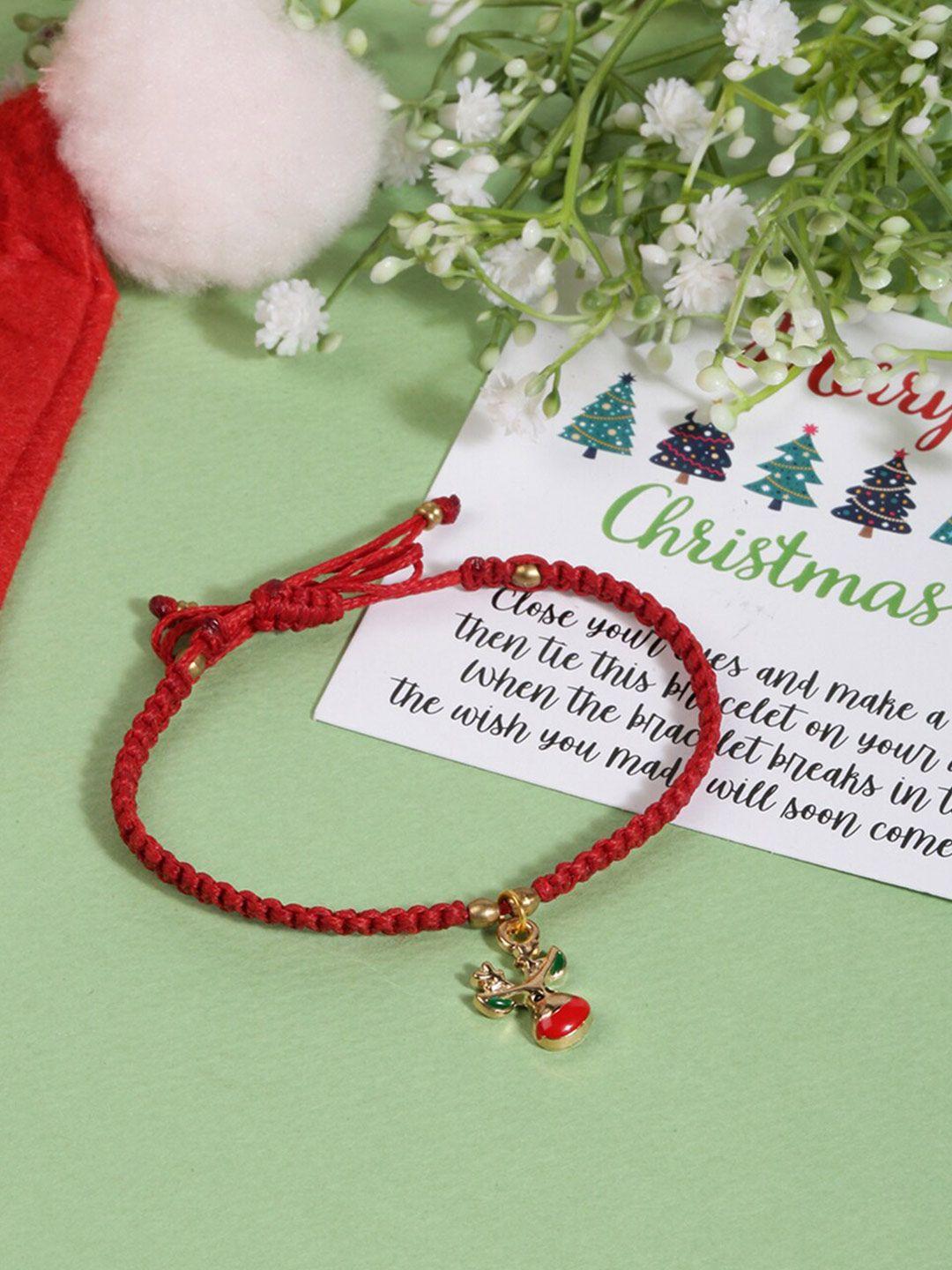 el regalo kids red & gold-toned wraparound bracelet