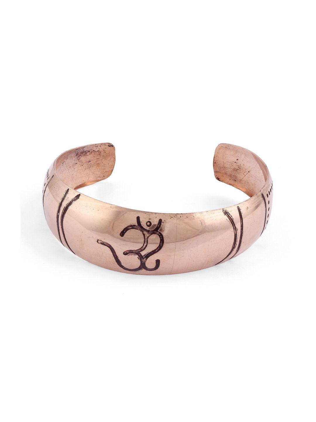 el regalo men brown & copper-plated brass cuff bracelet