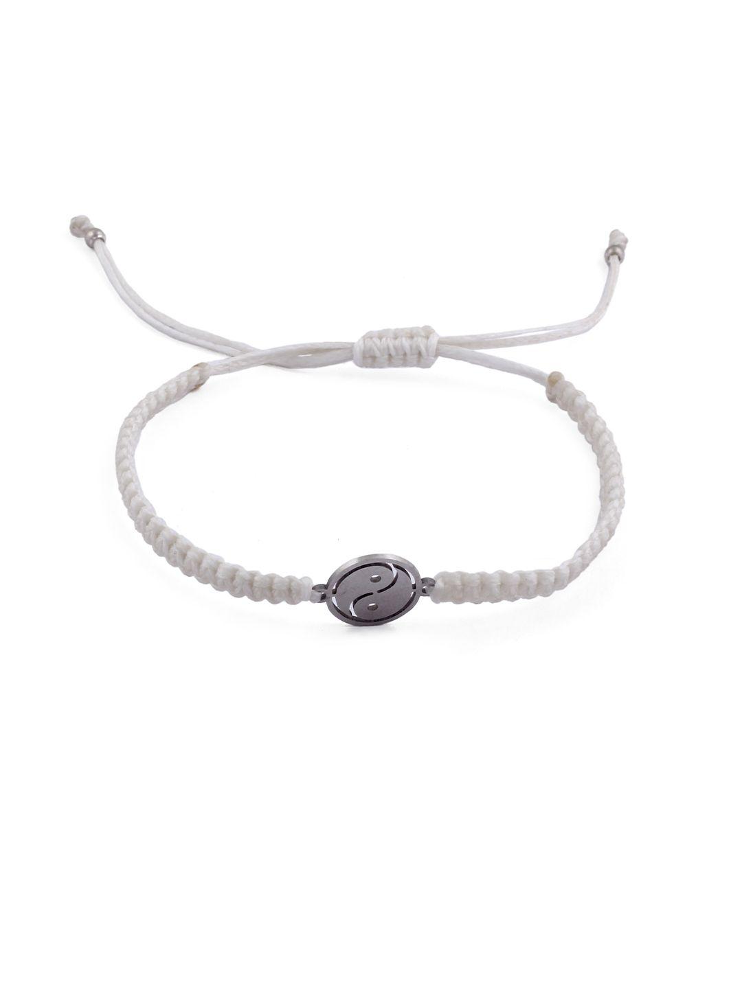 el regalo men white charm bracelet