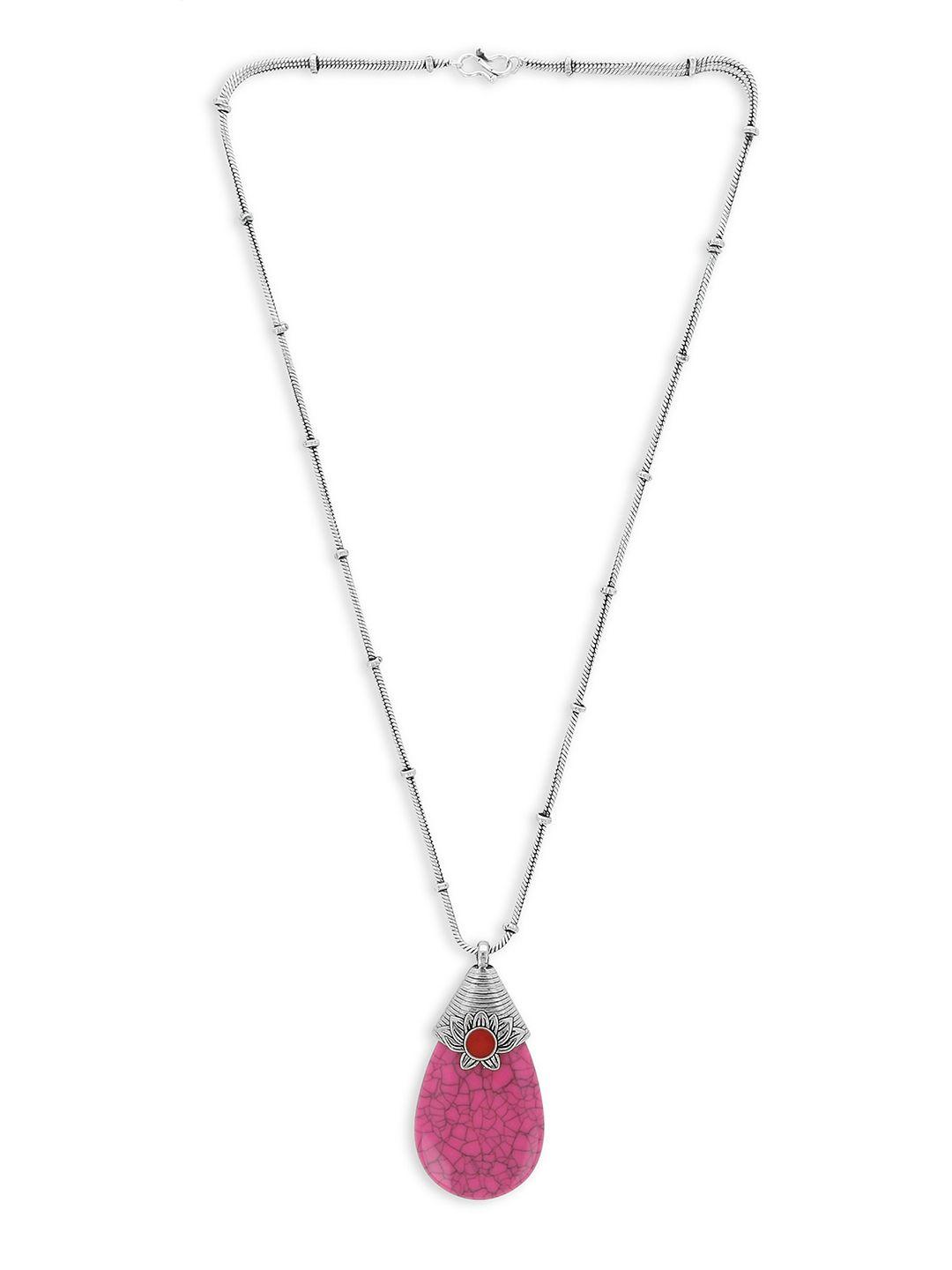 el regalo pink & silver-toned necklace