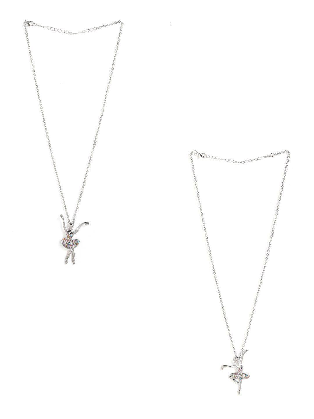 el regalo set of 2 artificial stones minimal necklace