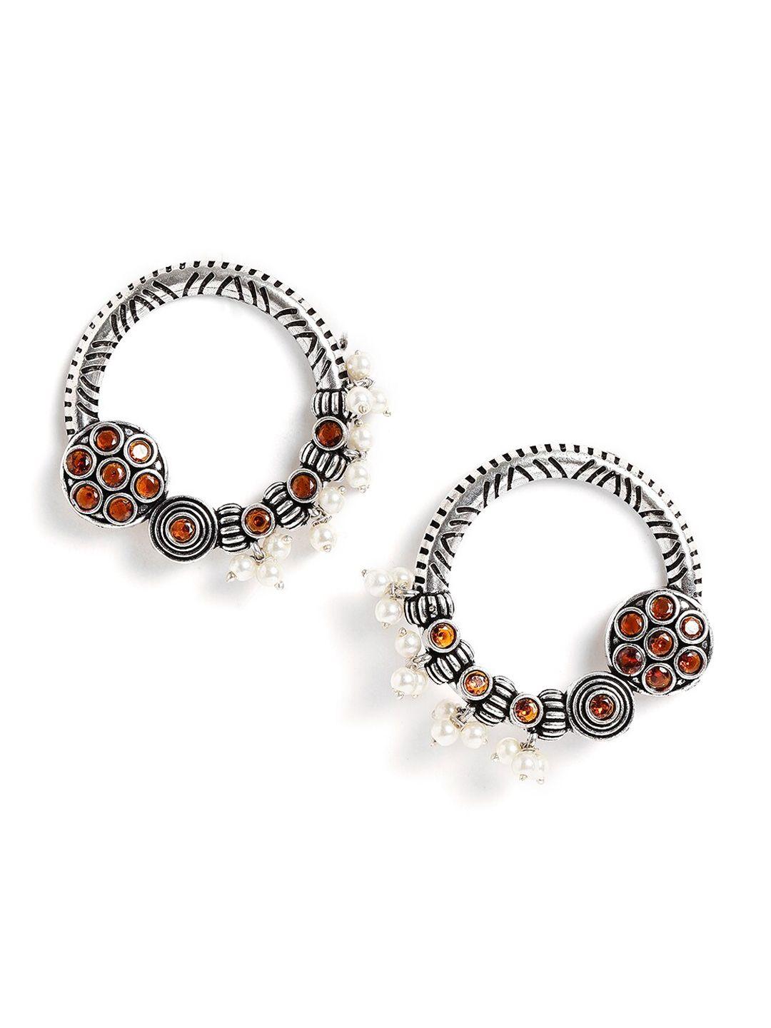 el regalo silver-plated circular hoop earrings