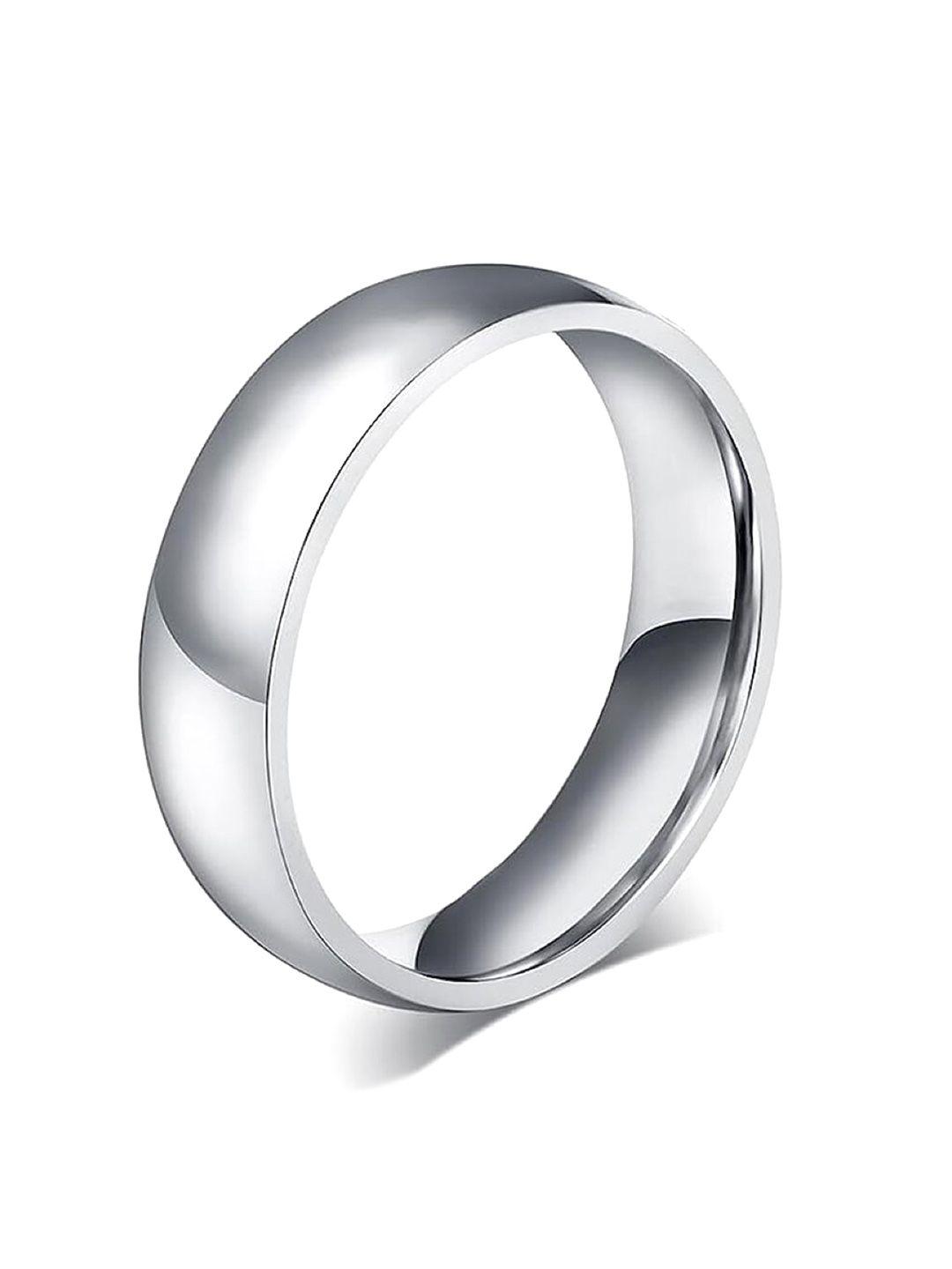 el regalo silver-plated high polished stainless steel finger ring